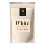 white compound chocolate drops
